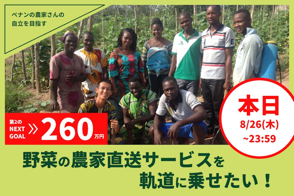 ベナンの農家の自立を目指して、野菜の農家直送サービスを軌道に乗せたい！