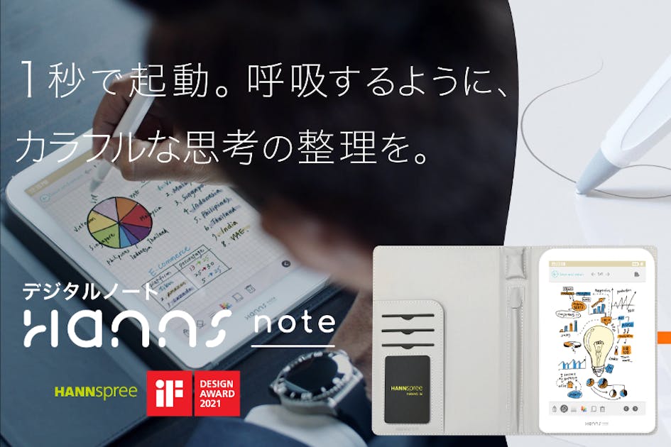 アイデア創出、思考の整理に特化「カラー表示デジタルノート Hannsnote 」 - CAMPFIRE (キャンプファイヤー)