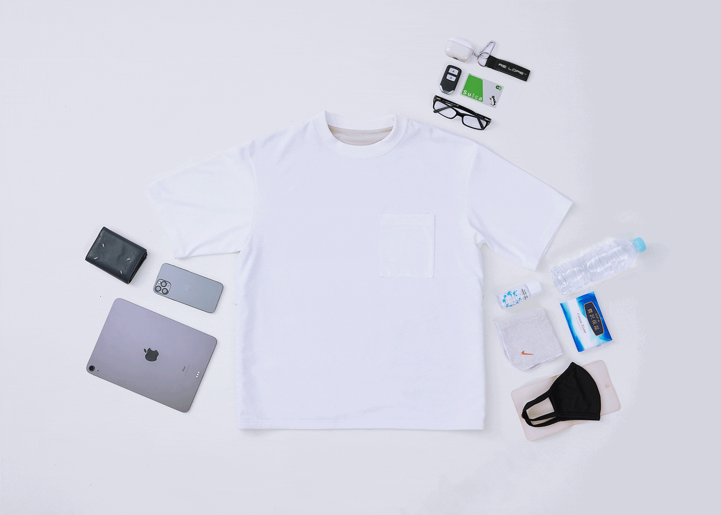 98着限定】日本製・手ぶら特許超撥水Tシャツ/汗ジミ&透け&シワ防止 98着限定】日本製・手ぶら特許超撥水Tシャツ/汗ジミ&透け&シワ防止