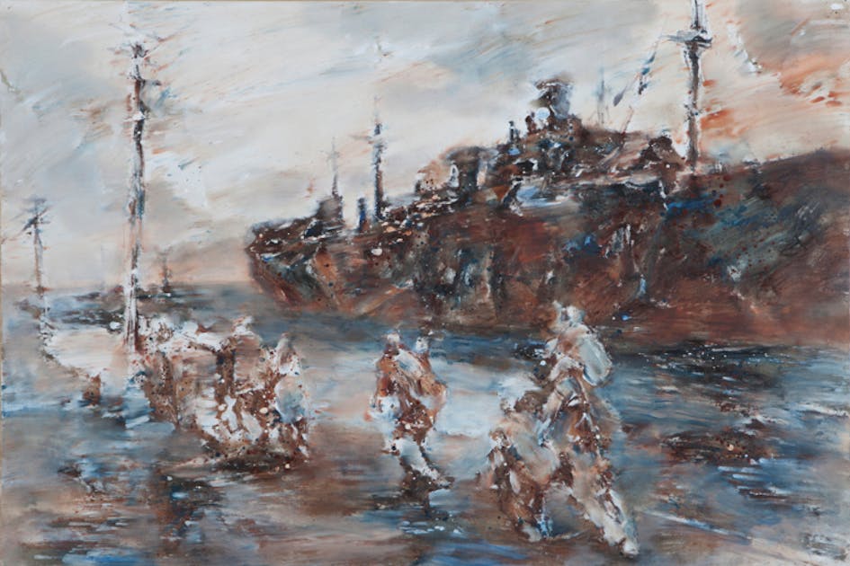 絵画 （9） The First Landing of Christopher Columbu - Dioscoro Teofilo de la