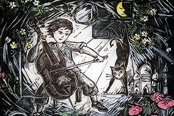 特大版画 宮沢賢治 佐藤国男作 宮沢賢治の世界をNYへ!佐藤国男の版画展プロジェクト
